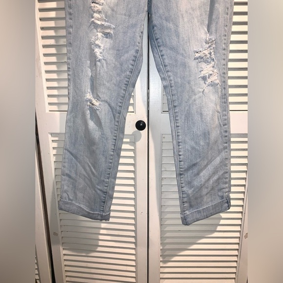 American Eagle light was distressed stretch Skinny Jeans women’s size 14 - Picture 4 of 7